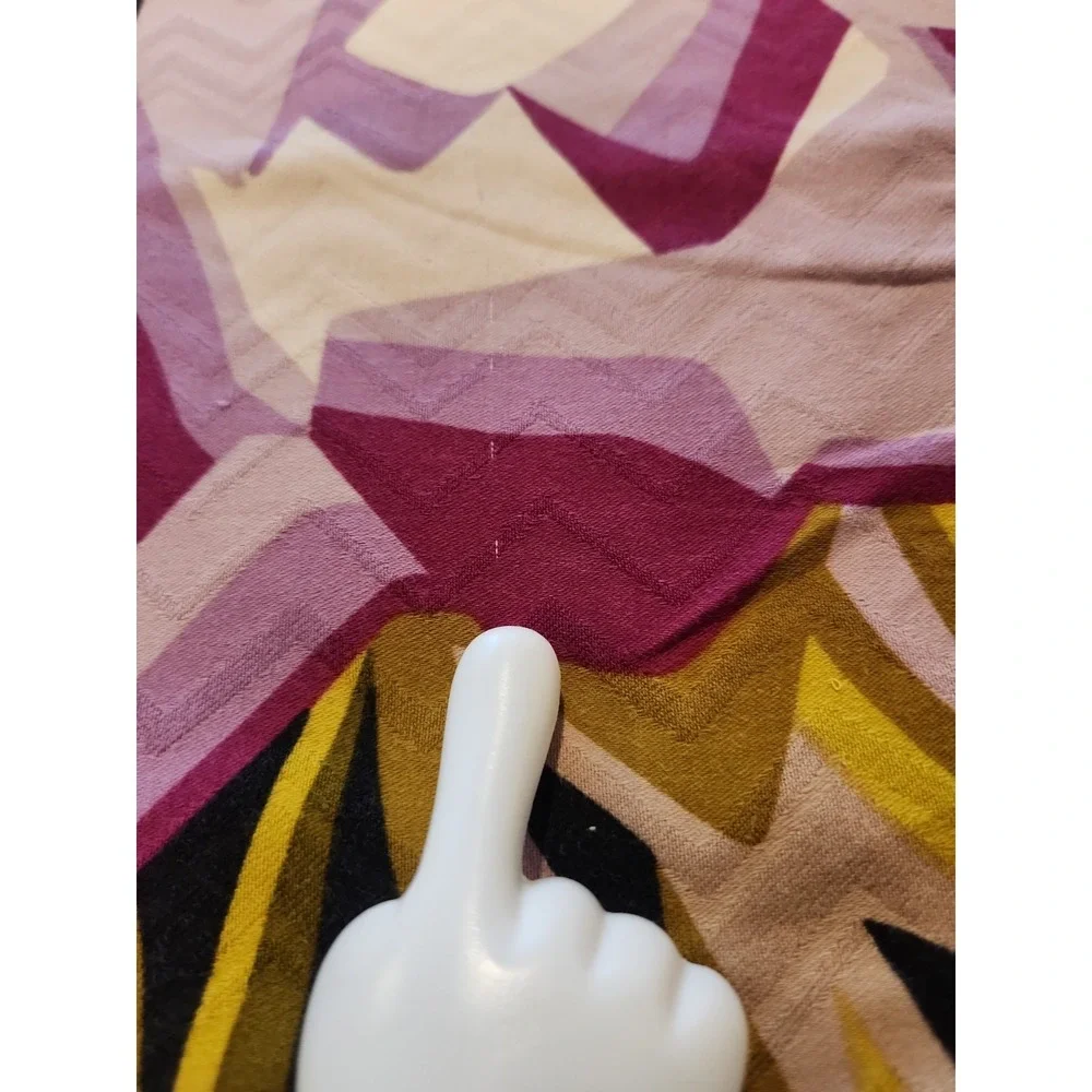 2 /MISSONI for Target PURPLE PASSIONE King Pillow Shams + Bag/ Craft Fabric READ